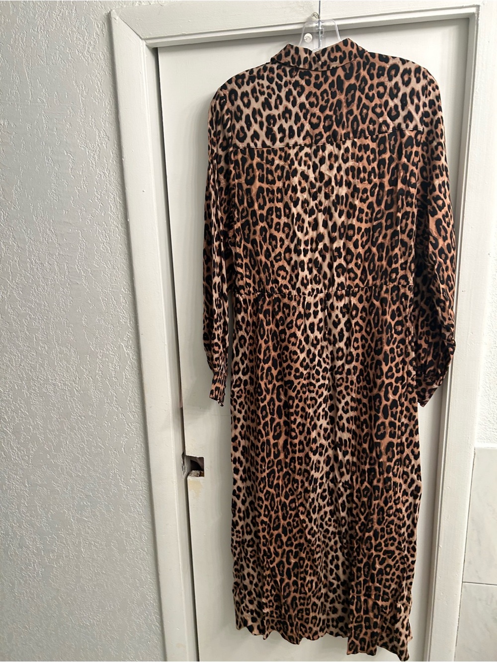 H&M Brown and Black Leopard Print Long Dress
